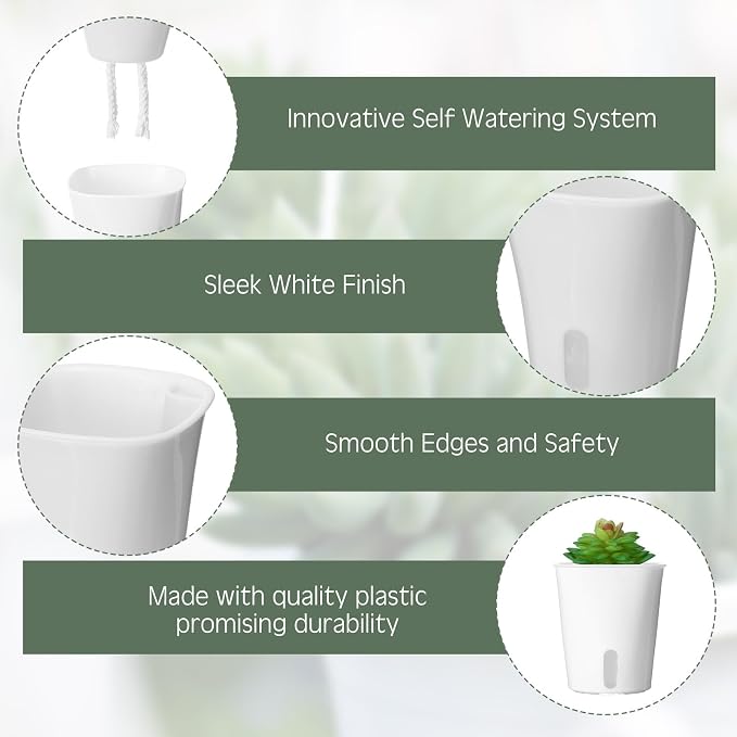 20 Pcs 3 Inch Self Watering Pots Self Watering Planters - Image 3