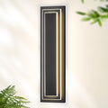 . Modern Outdoor Wall Light, 2-Tier Black Exterior Lighting Fixtures by ZSMAIKU
