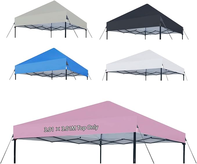 Joramoy 10×10 Canopy Replacement Top Only, Waterproof Pop Up Canopy Tent Top by Home