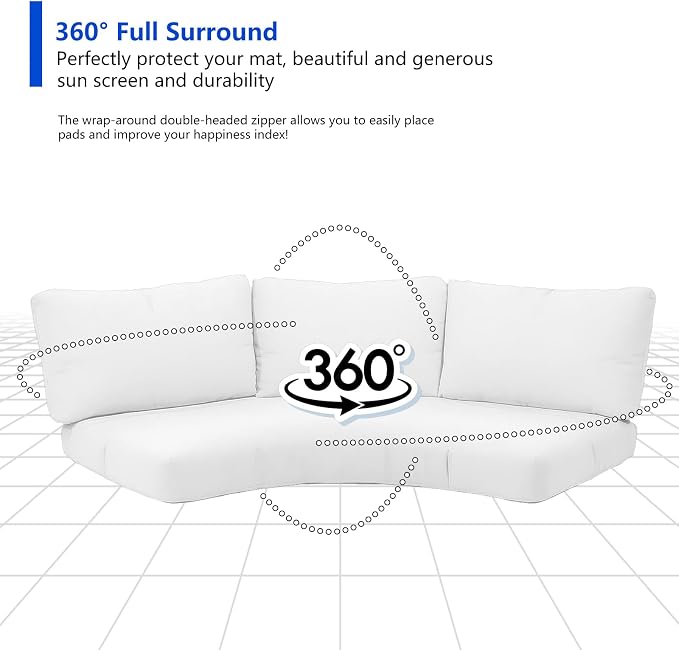Outdoor Curved Sofa Cushion Cover - Image 5