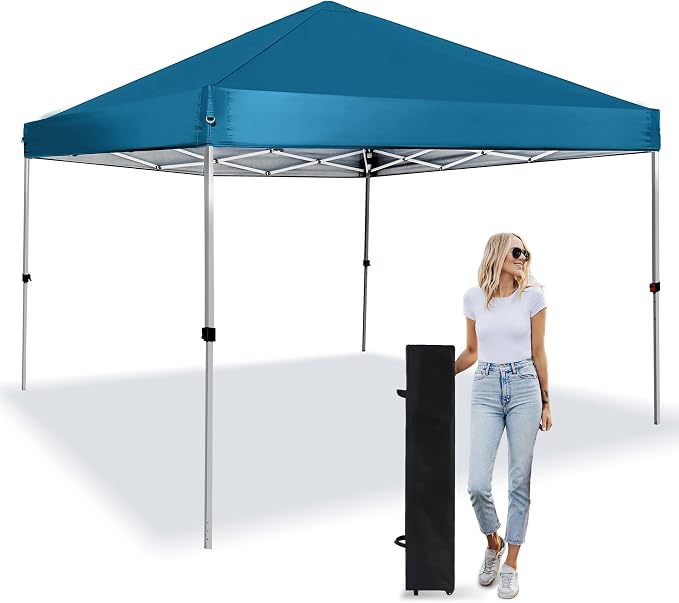 Pop Up Canopy 8X8 FT, Portable Sun Instant Shelter w/Backpack Bag, Waterproof by LANMOUNTAIN