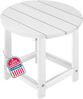 LZRS Round Adirondack Patio Side Table End Table, Outdoor Side Tables by LZRSPET