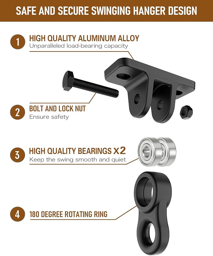 Heavy Duty Porch Swing Hangers Kit, - Image 2