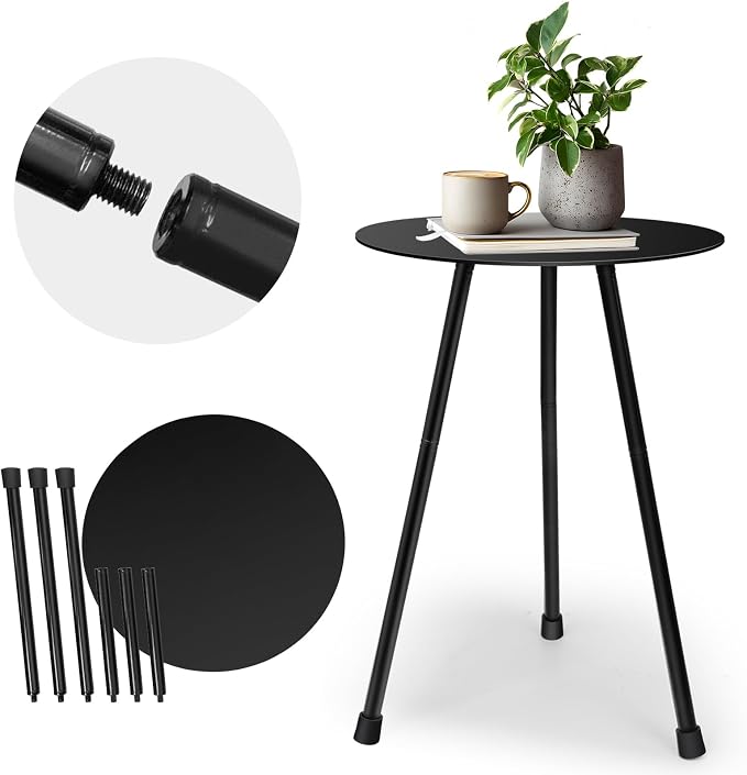 12.2" Small Round Outdoor Side Table by EEASTSTORM