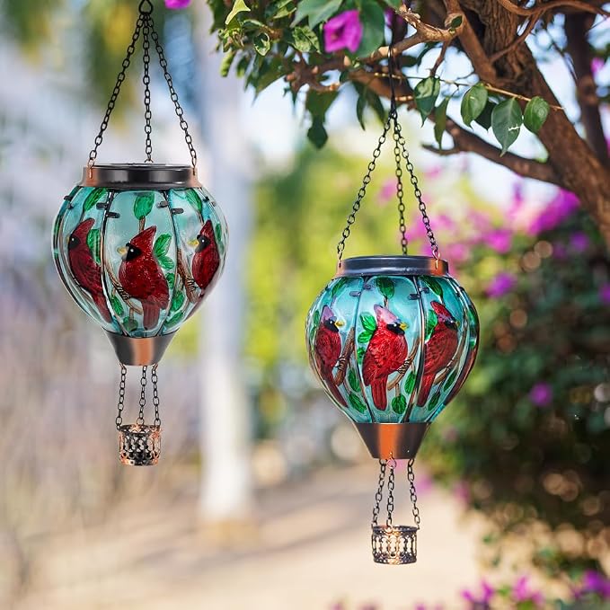 2 PCS Cardinal Hot Air Balloon Solar Lantern - Image 6
