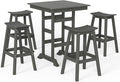 VINGLI 5-Piece Outdoor Bar Table and Chairs Set, Poolside | Bar Height Bistro by VINGLI