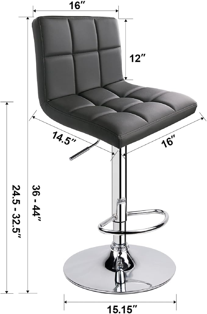 Leopard Bar Stools, Modern PU Leather Adjustable Swivel Bar Stool - Image 3