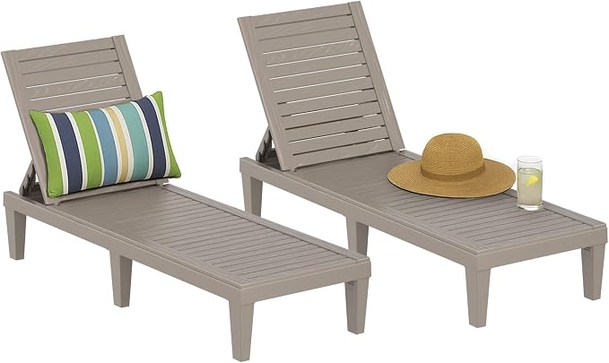 EasyUp Resin Chaise Lounge Chairs by EASYUP