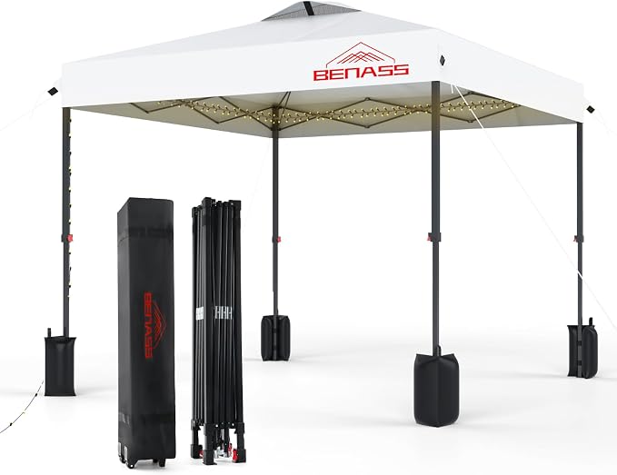 10x10 Pop Up Canopy, Easy Up Canopy Tent, Heavy Duty Tents by BENASS