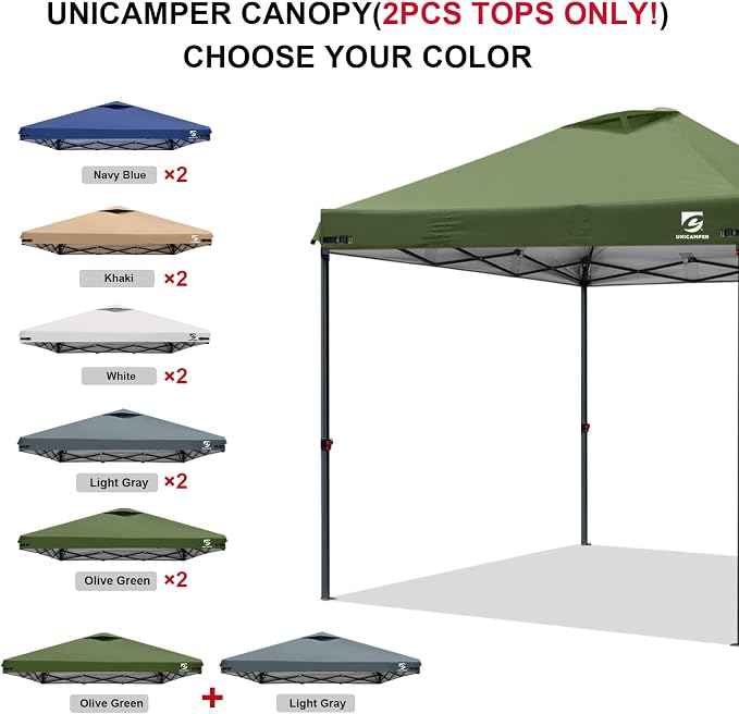 2PCS 10x10 Pop Up Canopy Replacement Top Cover - Image 5