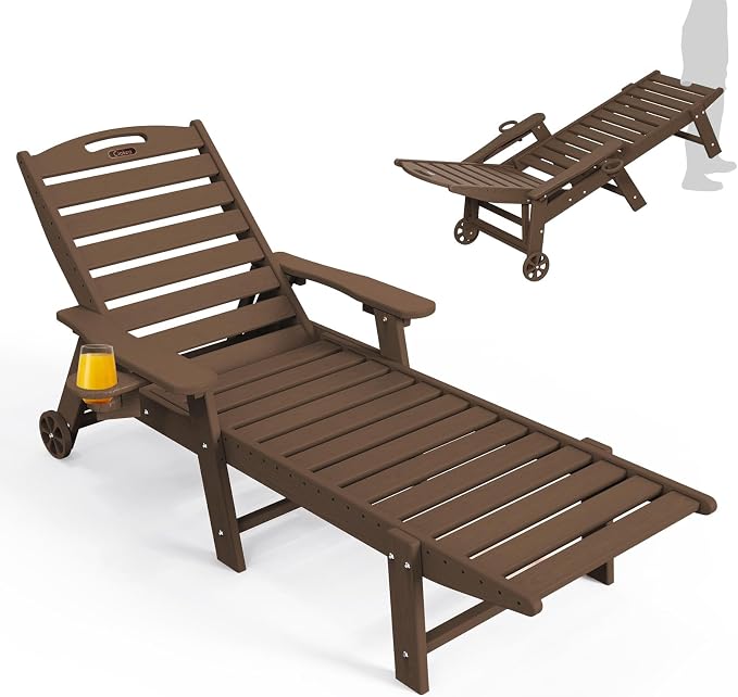 Ciokea Lounge Chair Outdoor, Oversized Chaise Lounge Chair by CIOKEA