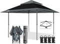 EAGLE PEAK 13x13 Straight Leg Pop Up Canopy Tent Instant Outdoor Canopy Easy by EAGLEPEAK
