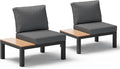 Aluminum Outdoor Patio Sofa Set, 2 Seats Modular Sectional Sofa by Oasbira