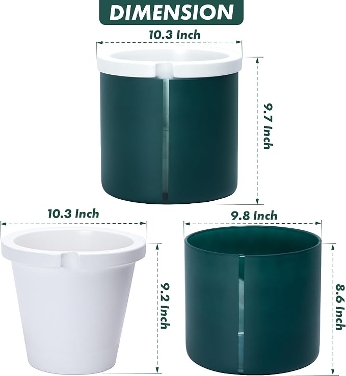 D'vine Dev 10 Inch Design Self Watering Planter - Image 3