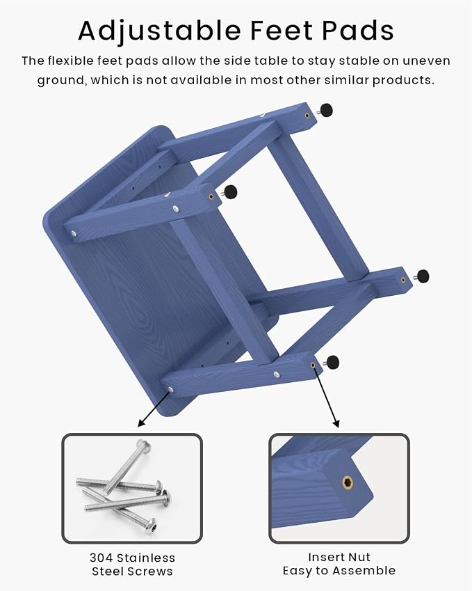 Weatherproof Outdoor Side Table, HDPE Small Outdoor Table - Image 5