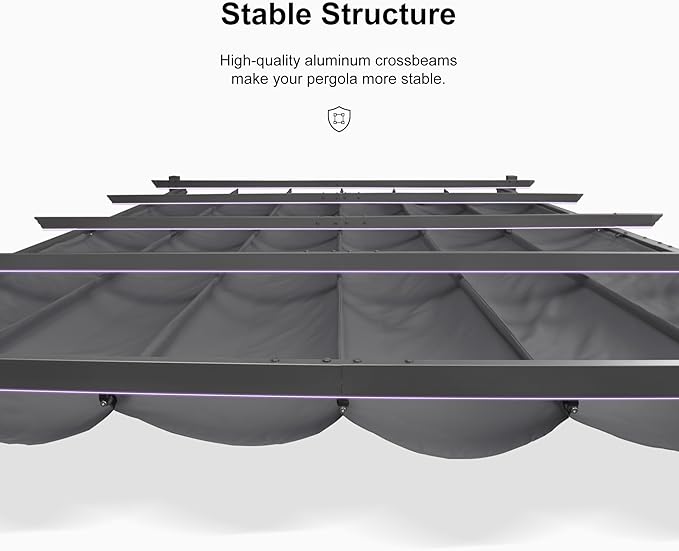 PURPLE LEAF 10' X 10' Outdoor Retractable Pergola - Image 6