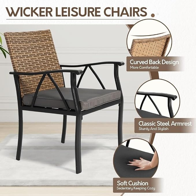 5-Piece Patio Dining Set for 4, Outdoor Dining Set - Image 6