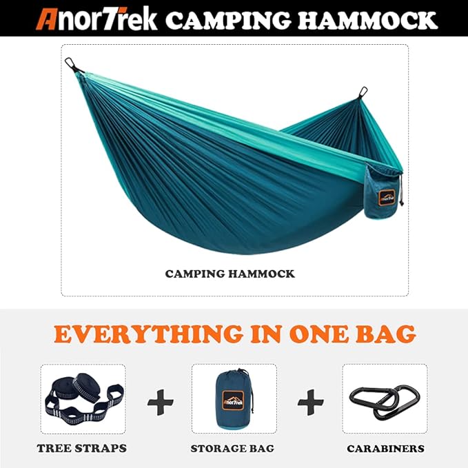 Camping Hammock, Super Lightweight Portable Parachute Hammock - Image 4