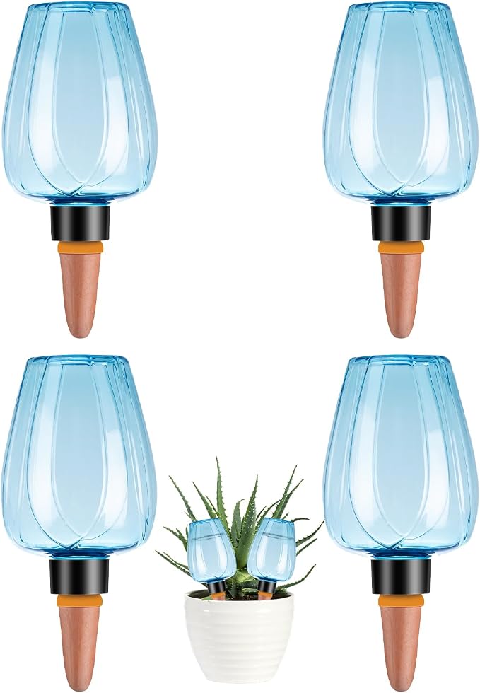 4 Pcs Plant Watering Globes Self Watering Planter Insert Plants Top Fill Water by Unknown