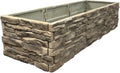 Raised Garden Bed Tan/Brown Ledgestones Composite Polyurethane Natural Look by Landecor