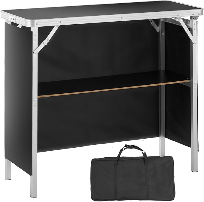 VEVOR Folding Portable Bar Table, Tradeshow Podium Table by VEVOR