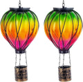 2PCS Colorful Solar Hot Air Balloon Lanterns by YELENEW