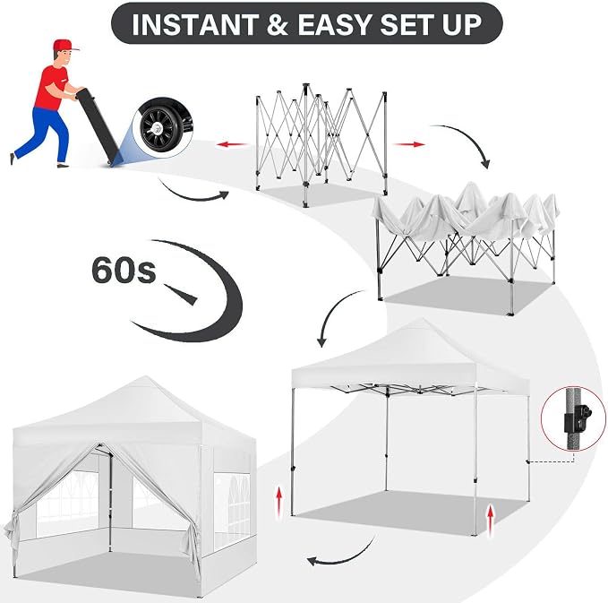 COBIZI 10x10 Pop Up Canopy - Image 4