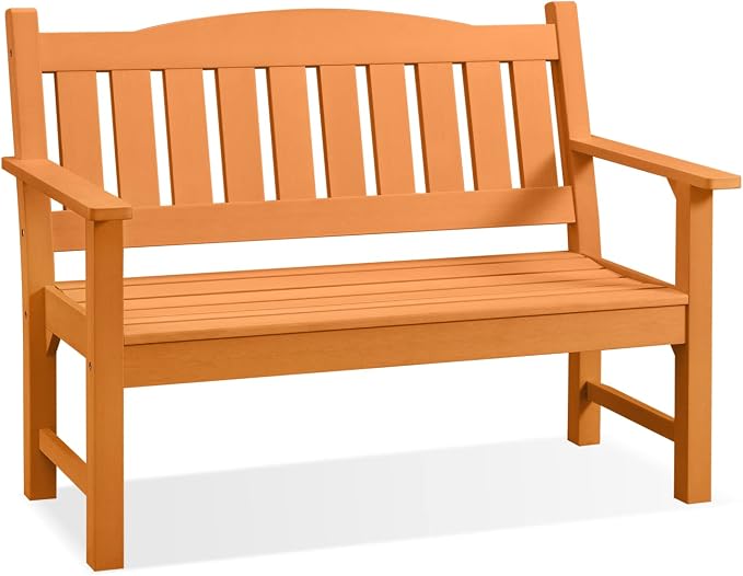 Psilvam 2-Person Outdoor Memorial Bench, All-Weather Poly Lumber Garden Bench by PsilvamGardenFurniture