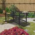 Black Matte Garden Bridge, Iron Bridge Black, Garden Bridge Metal Yard Arch by Unknown