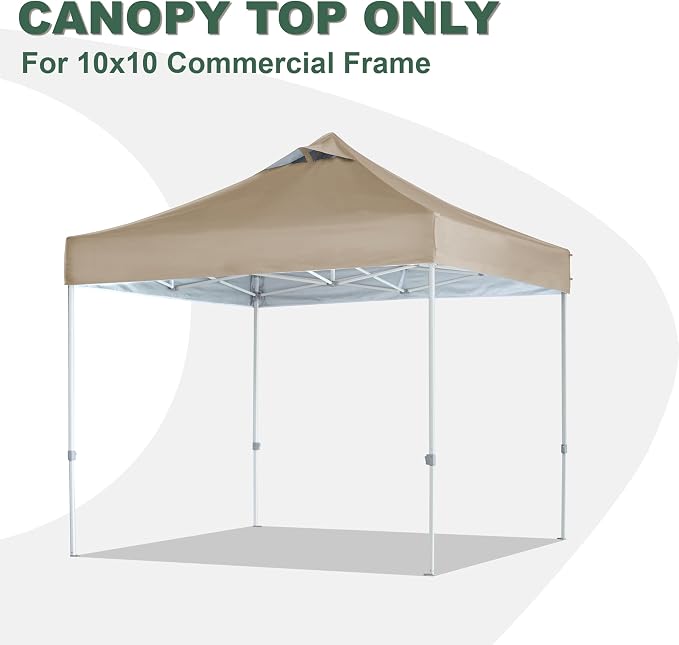 Khaki Commercial Replacement Canopy Cover - Image 2