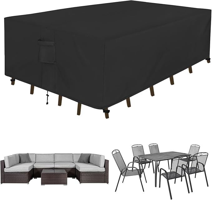 Easy-Going Rectangle Patio Furniture Cover Waterproof Outdoor Dining Table and by Easy-Going
