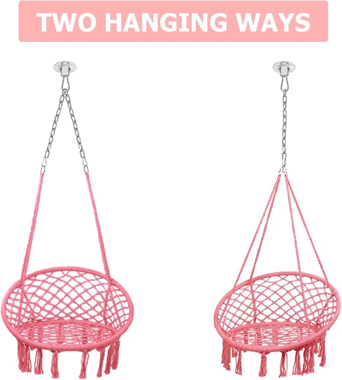 Goutime Hammock Chair, Macrame Hanging Swing Chairs - Image 7