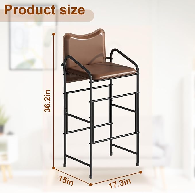 GILLAS Set of 2 Bar Stools - Image 2