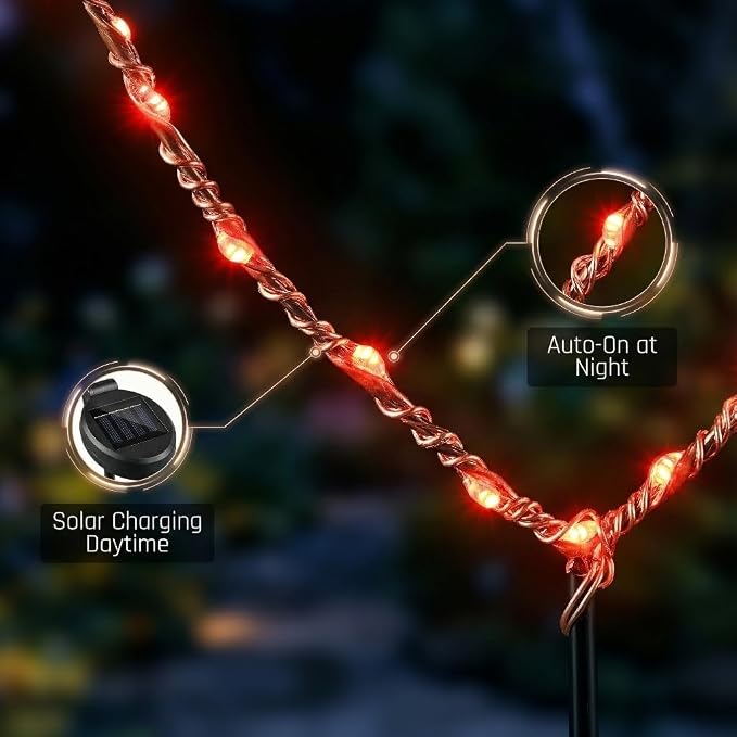 Solar Heart Garden Stake Light - Image 4