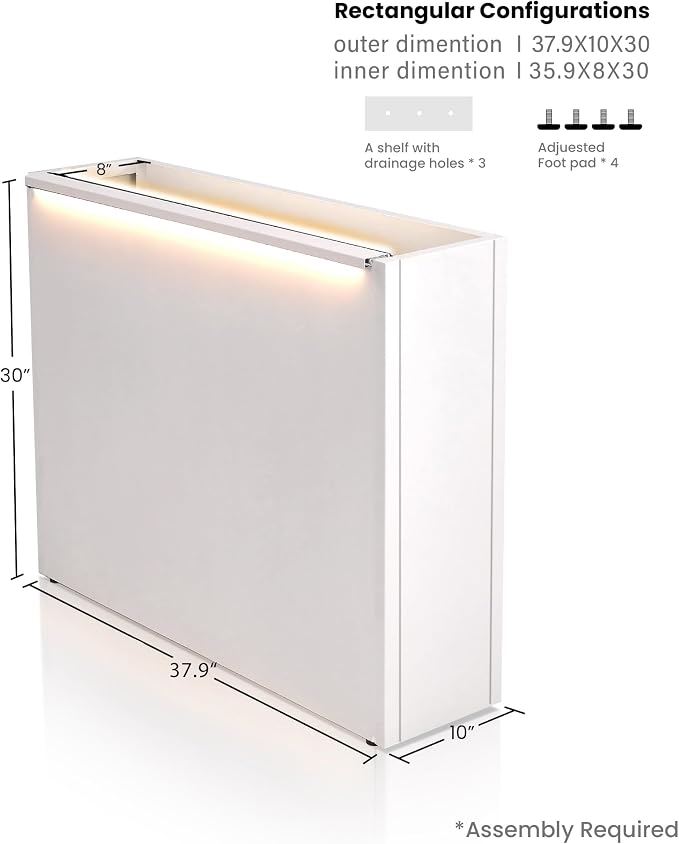 GSK White Metal Planter Box - Image 5