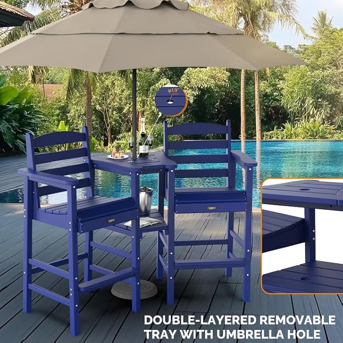 VINGLI Tall Adirondack Chairs Set of 2 - Image 4