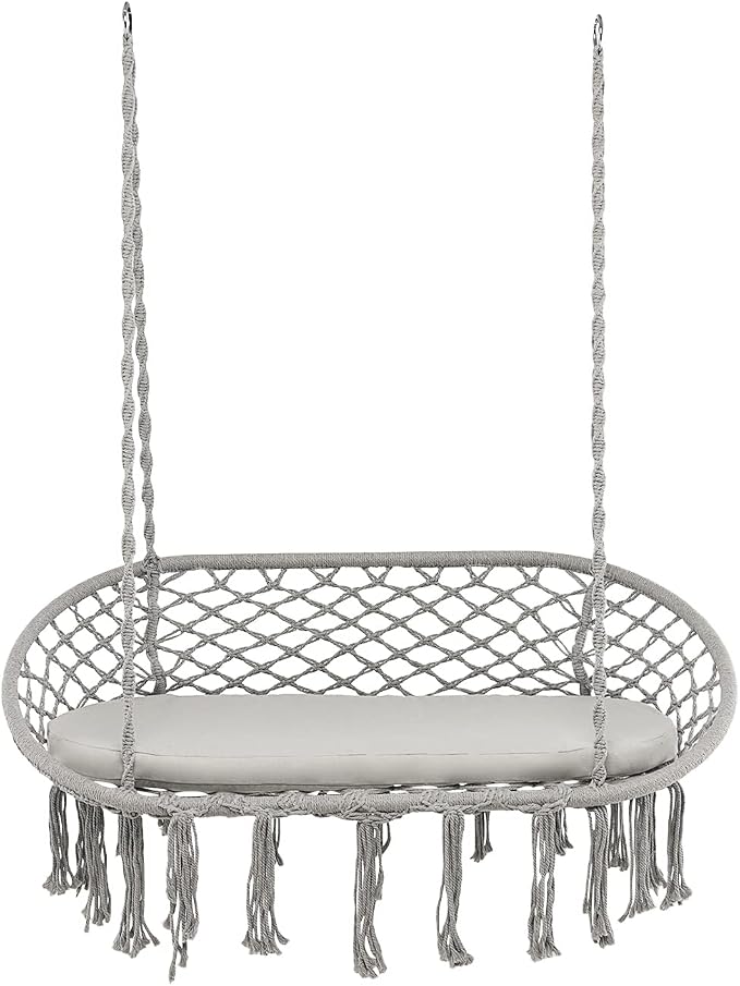 Giantex 2-Seat Hammock Chair, Macrame Swing by Giantex