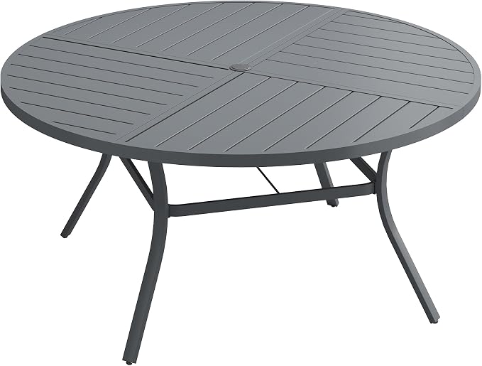 VICLLAX 50" Round Outdoor Table, Patio Dining Table by HOME