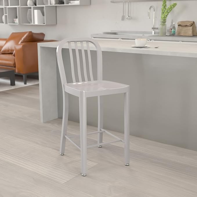 Flash Furniture 24" Commercial Grade Metal Counter Height Stool - Image 2
