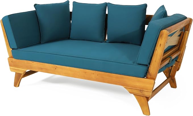 Merax Outdoor Patio Convertible Sofa Couch, Luxury Green Sectional Daybed - Image 7
