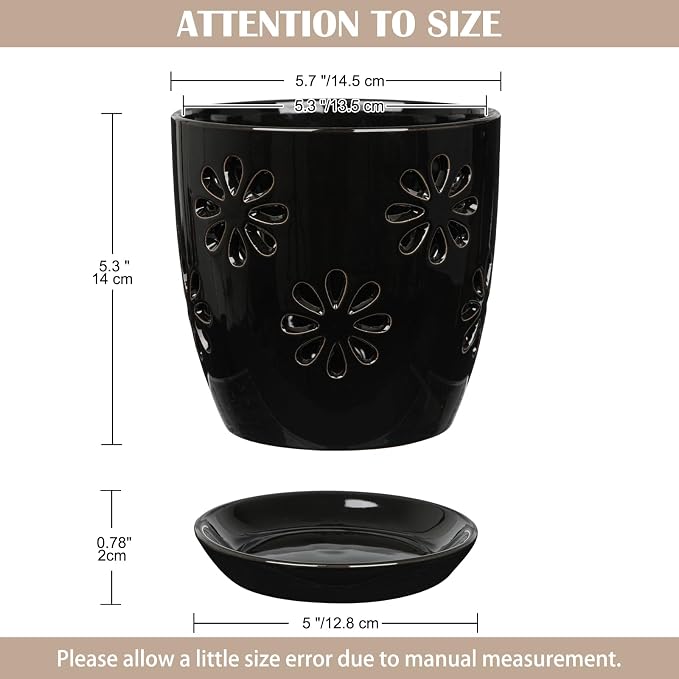 Oairse 6 inch Orchid Pots with Holes, Indoor Plant - Image 3
