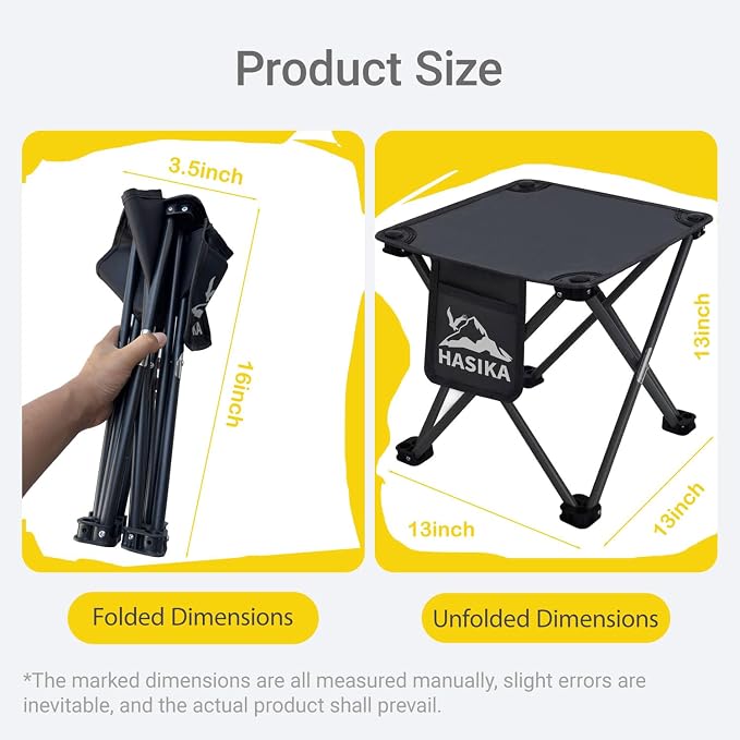 HASIKA Collapsible Stool Foot Rest 2 Pack Folding Stool Portable Outdoor - Image 5