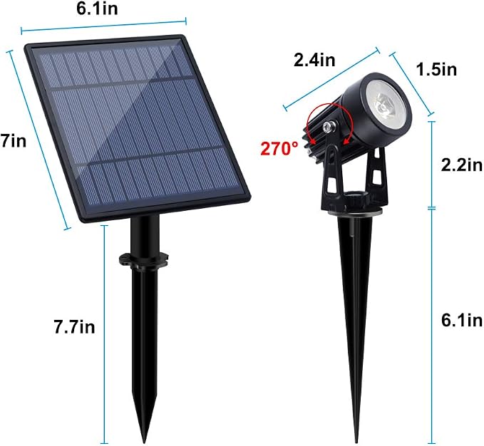 APONUO Metal Solar Spot Lights Outdoor - Image 6