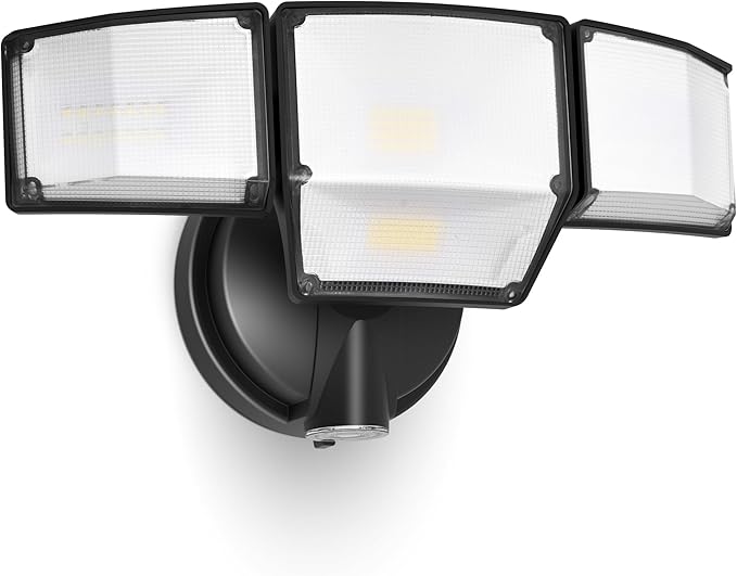 LUTEC 80W Dusk to Dawn Flood Lights Outdoor, 9000LM Super Bright LED Security by LUTEC