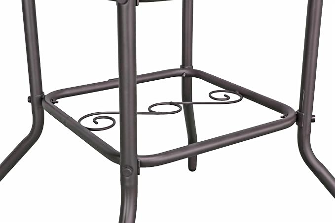 Garden Elements Outdoor Patio Furniture, Round Dining Table, Steel Base and Rim - Image 5