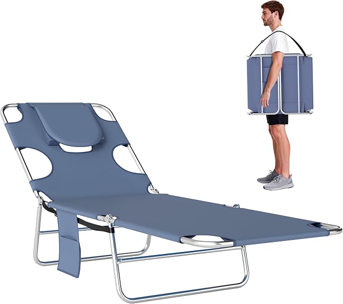 Outsunny Folding Beach Lounge Chair by Outsunny