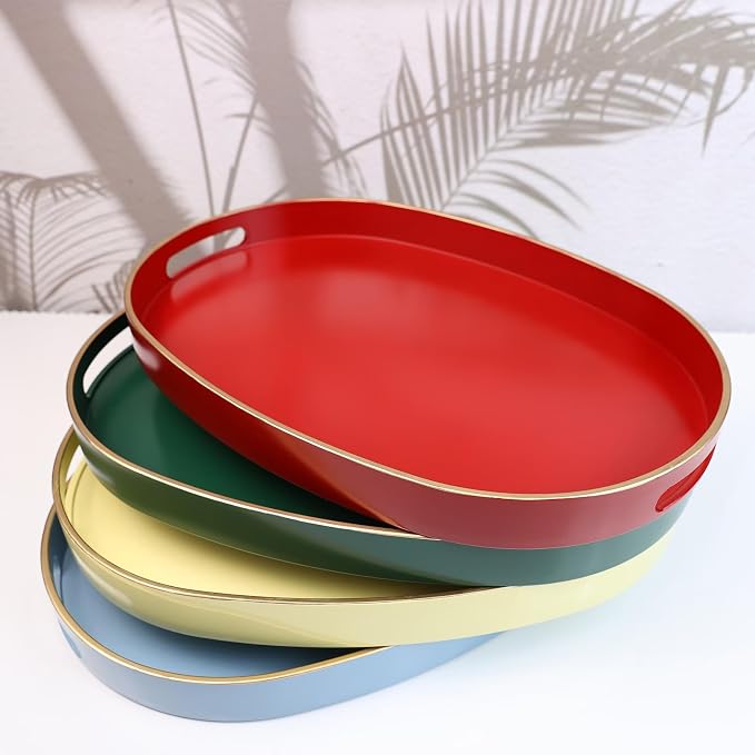 Spsyrine Blue Plastic Serving Tray - Image 6