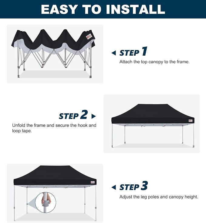 MASTERCANOPY Pop Up Canopy Tent Commercial Grade 10x15 Instant Shelter - Image 5