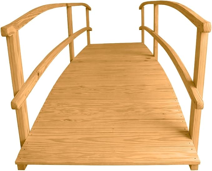 12 FT Oak Amish Made Garden Bridge - Image 4