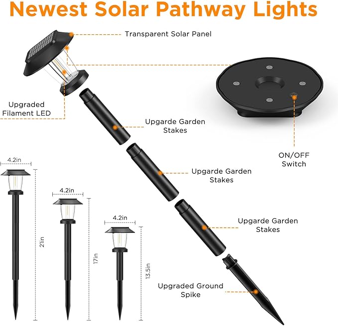 ALEPOD Solar Pathway Lights Outdoor - Image 7